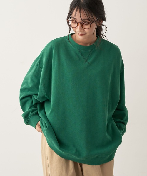 CRAFT STANDARD BOUTIQUE(クラフトスタンダードブティック)の「【BIG】ピグメントダイスウェット *◆(スウェット・メンズ・チャコールグレー/ライトグレー/パープル/レッド/ブルー/グリーン・LL/M/L)」の4枚目の写真
