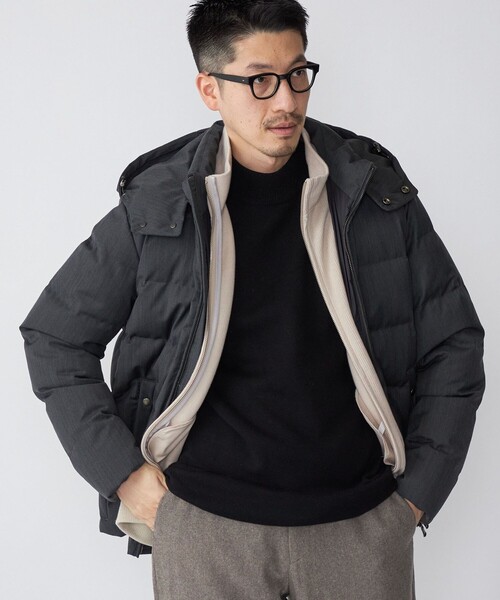 SHIPS（シップス）の「SHIPS: GOOSE DOWN ウール ダウンジャケット 22FW（ダウンジャケット/コート・メンズ・チャコールグレー/ブラック/ネイビー/ブラウン・SMALL/MEDIUM/LARGE/X-LARGE）」の8枚目の写真