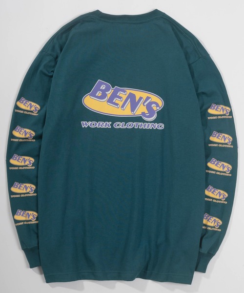 BEN DAVIS(ベンデイビス)の「【BEN DAVIS/ベンデイビス】アイキャッチオーバルロゴ バックプリント&袖プリント ロンT/ ロングスリーブ/ビッグシルエット(Tシャツ/カットソー・メンズ・ブラック/ホワイト/ブルーグリーン・L/M/XL)」の13枚目の写真