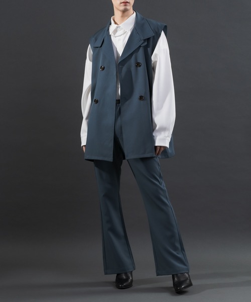 Adoon plain（アドーンプレーン）の「【Special edition】2way裾ジップフレアパンツ（セットアップ着用可）（スラックス・メンズ・ブラック/ボルドー/ダークブルー・SMALL/MEDIUM/LARGE）」の13枚目の写真