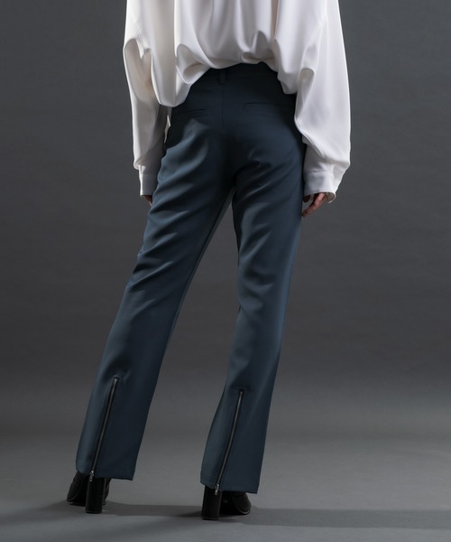 Adoon plain（アドーンプレーン）の「【Special edition】2way裾ジップフレアパンツ（セットアップ着用可）（スラックス・メンズ・ブラック/ボルドー/ダークブルー・SMALL/MEDIUM/LARGE）」の20枚目の写真