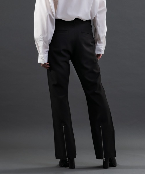 Adoon plain（アドーンプレーン）の「【Special edition】2way裾ジップフレアパンツ（セットアップ着用可）（スラックス・メンズ・ブラック/ボルドー/ダークブルー・SMALL/MEDIUM/LARGE）」の11枚目の写真