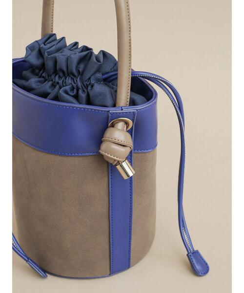Te chichi（テチチ）の「バイカラーミニバック（ハンドバッグ・レディース・ブラック/ブラウン/ブルー・ﾌﾘ-）」の3枚目の写真