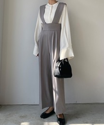Louere | 【取り外し可】ワイドサスペンダーハイウエストパンツ(その他パンツ)