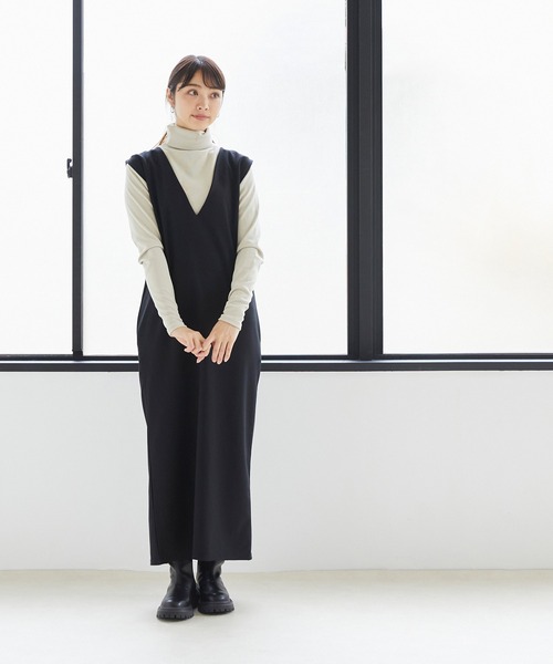 menue(メヌエ)の「厚底 シンプル ミドルブーツ(ブーツ・レディース・ブラック/アイボリー・LL/S/M/L)」の22枚目の写真