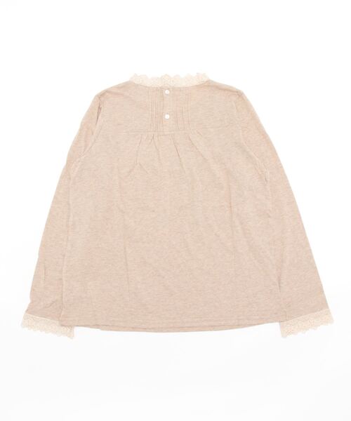 Samansa Mos2（サマンサ モスモス）の「スタンドネックレースカットソー（Tシャツ/カットソー・レディース・ブラック/ベージュ/オフホワイト・ﾌﾘ-）」の4枚目の写真