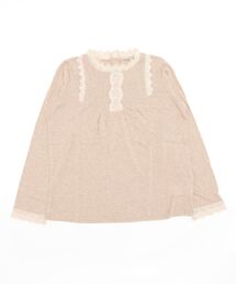 Samansa Mos2 | スタンドネックレースカットソー(Tシャツ/カットソー)