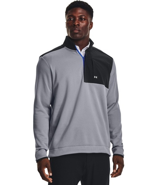 UNDER ARMOUR(アンダーアーマー)の「UAストーム セーターフリース ノベルティ(ゴルフ/メンズ)(スウェット・メンズ・グレー/ブラック×ホワイト・S/M/XL/L/XXL)」の1枚目の写真