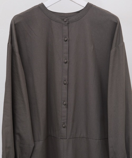 ap retro（アプレトロ）の「バンドカラーツナギ/オールインワン（つなぎ/オールインワン・レディース・チャコールグレー/ブラック/アイボリー・FREE）」の14枚目の写真