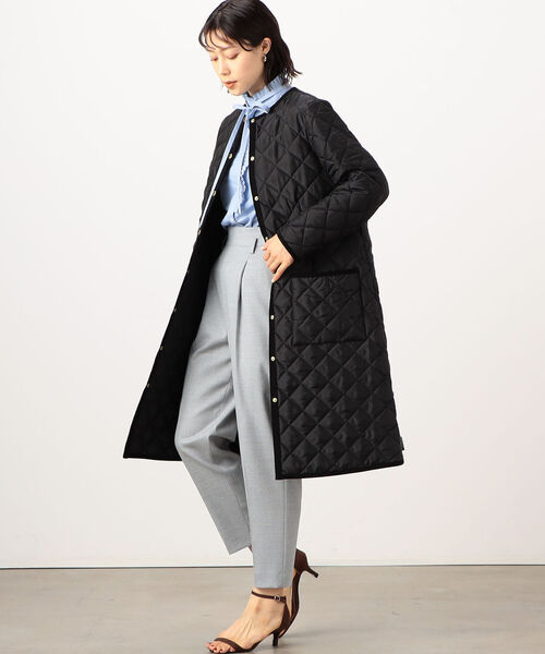 Traditional Weatherwear(トラディショナルウェザーウェア)の「【別注カラーあり】【TRADITIONAL WEATHERWEAR/トラディショナル ウェザーウェア】ARKLEY LONG(その他アウター・レディース・ブラック/グレイッシュベージュ・36/34)」の4枚目の写真