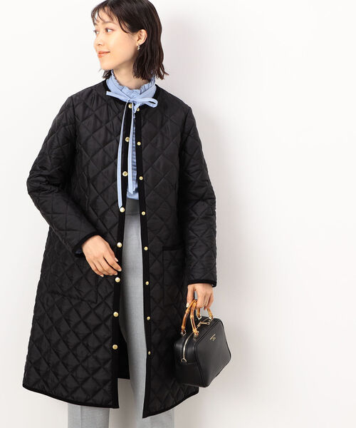 Traditional Weatherwear(トラディショナルウェザーウェア)の「【別注カラーあり】【TRADITIONAL WEATHERWEAR/トラディショナル ウェザーウェア】ARKLEY LONG(その他アウター・レディース・ブラック/グレイッシュベージュ・36/34)」の8枚目の写真