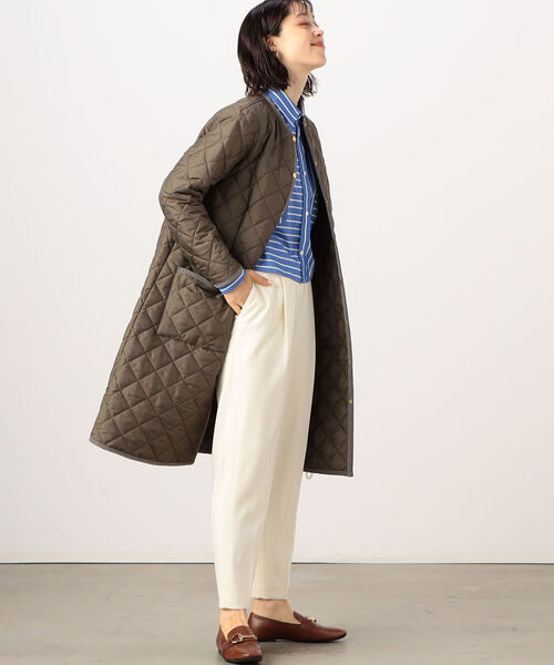 Traditional Weatherwear(トラディショナルウェザーウェア)の「【別注カラーあり】【TRADITIONAL WEATHERWEAR/トラディショナル ウェザーウェア】ARKLEY LONG(その他アウター・レディース・ブラック/グレイッシュベージュ・36/34)」の15枚目の写真