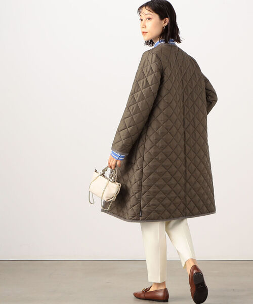 Traditional Weatherwear(トラディショナルウェザーウェア)の「【別注カラーあり】【TRADITIONAL WEATHERWEAR/トラディショナル ウェザーウェア】ARKLEY LONG(その他アウター・レディース・ブラック/グレイッシュベージュ・36/34)」の5枚目の写真