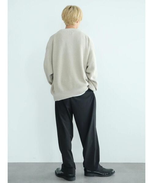 koe（コエ）の「バルキー片畦ニットカーデ*（カーディガン/ボレロ・レディース・ブラック/グレイッシュベージュ・FREE）」の20枚目の写真