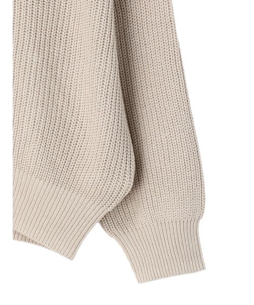 koe（コエ）の「バルキー片畦ニットカーデ*（カーディガン/ボレロ・レディース・ブラック/グレイッシュベージュ・FREE）」の19枚目の写真