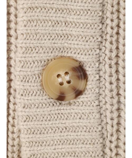 koe（コエ）の「バルキー片畦ニットカーデ*（カーディガン/ボレロ・レディース・ブラック/グレイッシュベージュ・FREE）」の17枚目の写真