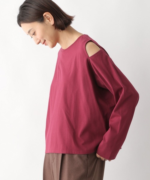 LEPSIM（レプシィム）の「カットアウトスリーブT　164260（Tシャツ/カットソー・レディース・ブラック/レッド/オフホワイト・FREE）」の3枚目の写真
