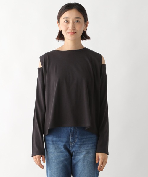 LEPSIM（レプシィム）の「カットアウトスリーブT　164260（Tシャツ/カットソー・レディース・ブラック/レッド/オフホワイト・FREE）」の8枚目の写真