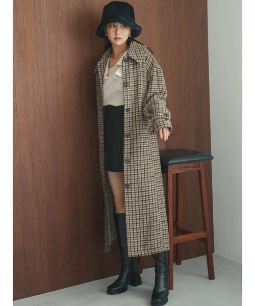 RESEXXY（リゼクシー）の「ステンカラーロングコート（ステンカラーコート・レディース・ブラウン/その他1/その他・FREE）」の5枚目の写真