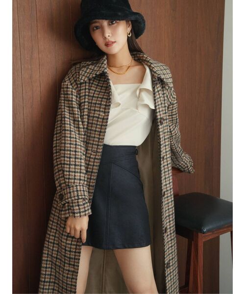 RESEXXY（リゼクシー）の「ステンカラーロングコート（ステンカラーコート・レディース・ブラウン/その他1/その他・FREE）」の7枚目の写真