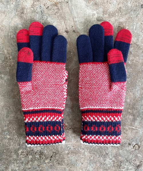 EVOLG（エヴォログ）の「EVOLG エヴォログ：MIT  スマホ対応 メンズ　レディース　ユニセックス ミトン２WAY手袋（手袋・レディース・ホワイト×ブルー/オリーブ/チャコールグレー/ベージュ×ブラック/マスタード/レッド/ネイビー/ワインレッド/ライトグレー・FREE）」の17枚目の写真