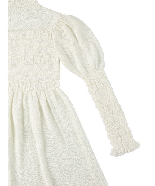 MIRO AMURETTE（ミロアミュレット）の「puff sleeve knit one piece（ワンピース・レディース・ホワイト・FREE）」の4枚目の写真