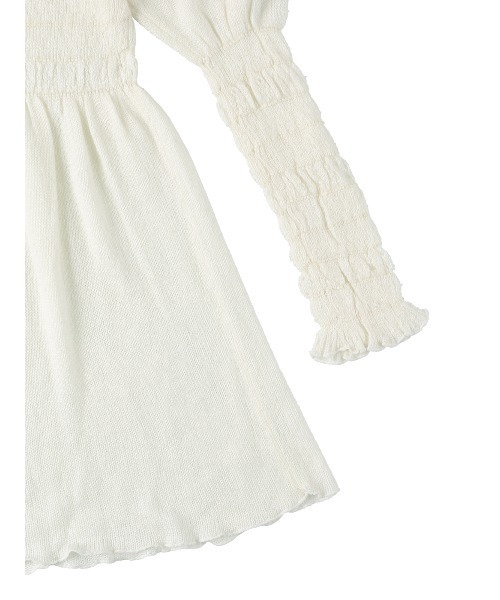 MIRO AMURETTE（ミロアミュレット）の「puff sleeve knit one piece（ワンピース・レディース・ホワイト・FREE）」の2枚目の写真