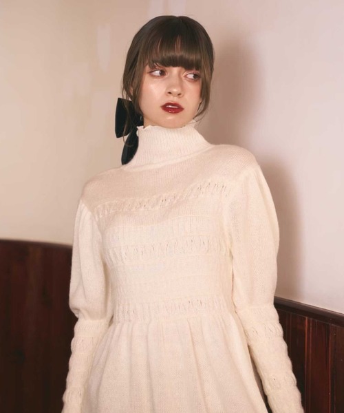 MIRO AMURETTE（ミロアミュレット）の「puff sleeve knit one piece（ワンピース・レディース・ホワイト・FREE）」の8枚目の写真