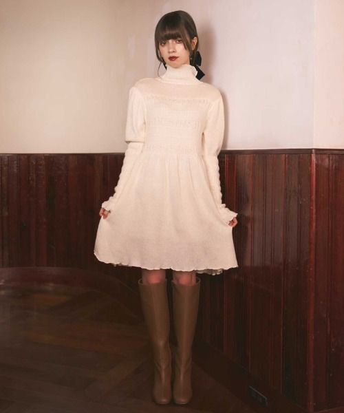 MIRO AMURETTE（ミロアミュレット）の「puff sleeve knit one piece（ワンピース・レディース・ホワイト・FREE）」の15枚目の写真