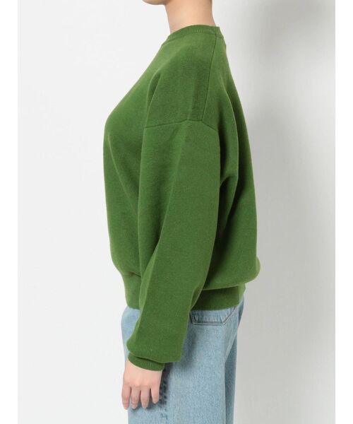 Ungrid（アングリッド）の「カシミヤ混スムース編みルーズニット（ニット/セーター・レディース・グリーン/チャコールグレー・FREE）」の10枚目の写真