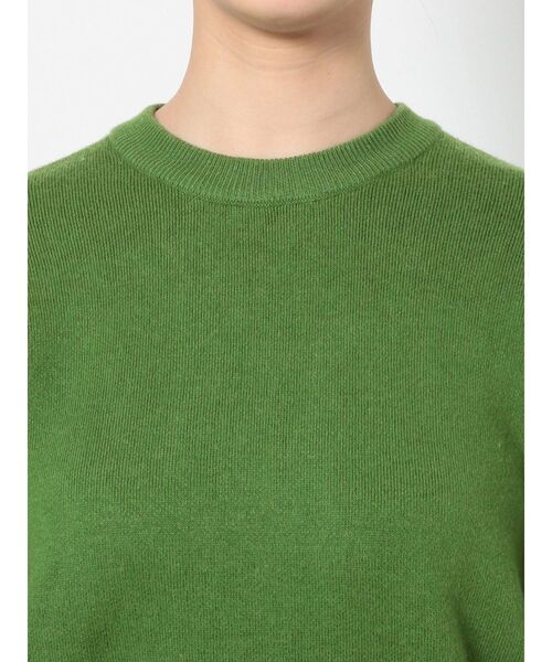 Ungrid（アングリッド）の「カシミヤ混スムース編みルーズニット（ニット/セーター・レディース・グリーン/チャコールグレー・FREE）」の12枚目の写真