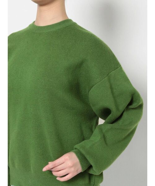 Ungrid（アングリッド）の「カシミヤ混スムース編みルーズニット（ニット/セーター・レディース・グリーン/チャコールグレー・FREE）」の13枚目の写真