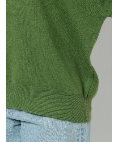 Ungrid（アングリッド）の「カシミヤ混スムース編みルーズニット（ニット/セーター・レディース・グリーン/チャコールグレー・FREE）」の14枚目の写真