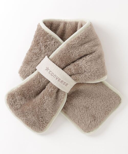 CONVERSE(コンバース)の「CONVERSE(コンバース)ボアフリースティペット/差込みマフラー レディース(マフラー・レディース・ホワイト系その他/ブラック/ブラウン・FREE)」の3枚目の写真