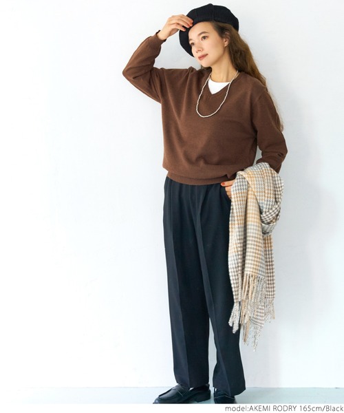 coca(coca)(コカ)の「ニットベレー帽(ニットキャップ/ビーニー・レディース・ベージュ/ブラック・ONE SIZE)」の7枚目の写真