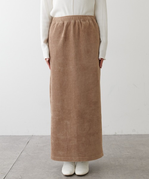 PUAL CE CIN（ピュアルセシン）の「ストレッチコールテンスカート（スカート・レディース・ブラック/ベージュ/ブルーグレー・FREE）」の13枚目の写真