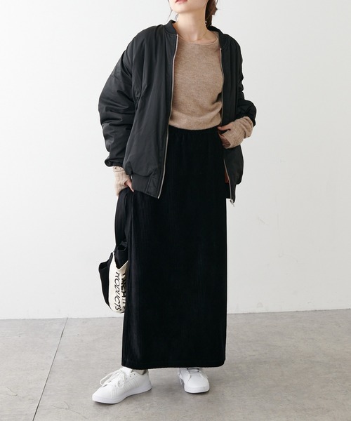 PUAL CE CIN（ピュアルセシン）の「ストレッチコールテンスカート（スカート・レディース・ブラック/ベージュ/ブルーグレー・FREE）」の19枚目の写真