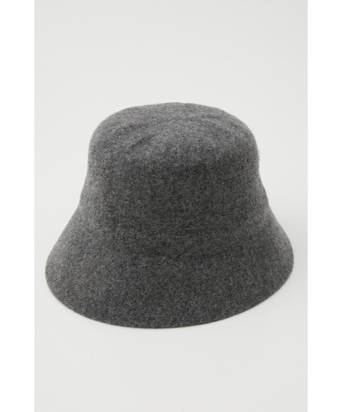 AZUL by moussy（アズールバイマウジー）の「FELT MATERIAL BUCKET HAT/フェルトマテリアルバケットハット（キャップ・レディース・グレー/ブラック・FREE）」の5枚目の写真