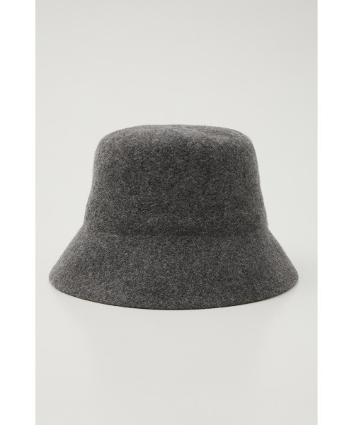 AZUL by moussy（アズールバイマウジー）の「FELT MATERIAL BUCKET HAT/フェルトマテリアルバケットハット（キャップ・レディース・グレー/ブラック・FREE）」の7枚目の写真