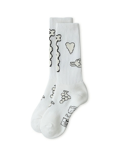 MAISON SPECIAL（メゾンスペシャル）の「【null.×norahi×maisonspecial】トリプルコラボソックス【MAISON SPECIAL/メゾンスペシャル】（ソックス/靴下・レディース・ホワイト/グリーン/ブラック/ブラウン・FREE）」の2枚目の写真
