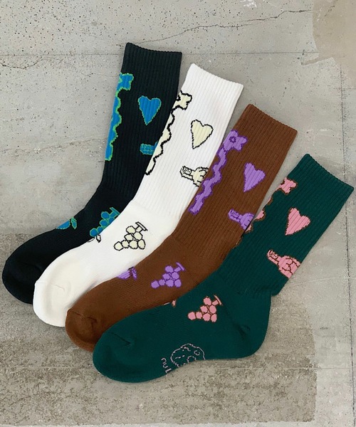 MAISON SPECIAL（メゾンスペシャル）の「【null.×norahi×maisonspecial】トリプルコラボソックス【MAISON SPECIAL/メゾンスペシャル】（ソックス/靴下・レディース・ホワイト/グリーン/ブラック/ブラウン・FREE）」の8枚目の写真