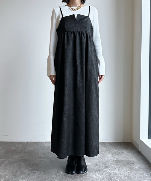 DouDou（ドゥドゥ）の「【WEB限定】ジャガードビスチェワンピース（ワンピース・レディース・ブラック/オフホワイト・FREE）」の21枚目の写真