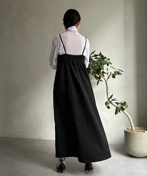 DouDou（ドゥドゥ）の「【WEB限定】ジャガードビスチェワンピース（ワンピース・レディース・ブラック/オフホワイト・FREE）」の9枚目の写真