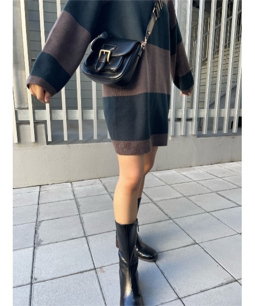 MOUSSY(マウジー)の「SADDLE SHOULDER バッグ(ショルダーバッグ・レディース・オフホワイト/ブラウン系その他/ブラック・FREE)」の12枚目の写真