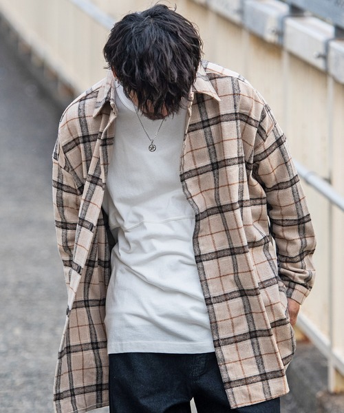 CavariA(キャバリア)の「『CavariA/キャバリア』ヘヴィネルビッグシャツ(シャツ/ブラウス・メンズ・ブラウン/ベージュ/オレンジ/グレー/ブラック/グリーン・FREE)」の22枚目の写真