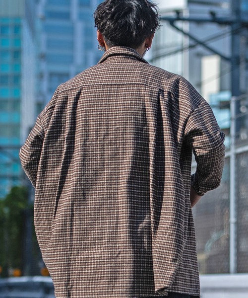 CavariA(キャバリア)の「『CavariA/キャバリア』ヘヴィネルビッグシャツ(シャツ/ブラウス・メンズ・ブラウン/ベージュ/オレンジ/グレー/ブラック/グリーン・FREE)」の20枚目の写真
