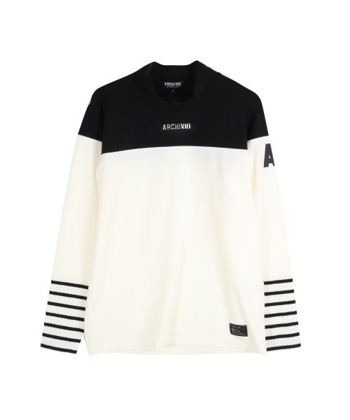 【美品】archivio アルチビオ ハイネックプルオーバー ロゴ 38 ゴルフ アルチビオ（archivio）（レディース）ゴルフウェア 吸湿発熱 長袖