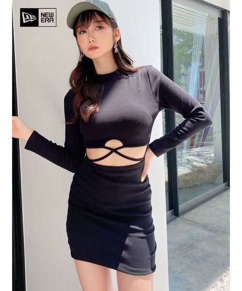 GYDA（ジェイダ）の「ウエストクロスタイトミニワンピース（ワンピース・レディース・グレー/ブラック・FREE）」の16枚目の写真