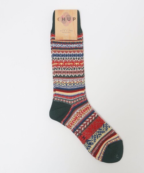 CHUP(チュプ)の「CHUP: LETHIA FAIR ISLE ARCHIVE フェアアイル ソックス(ソックス/靴下・メンズ・グリーン/グレー/ブラウン/ネイビー・ONE SIZE)」の3枚目の写真