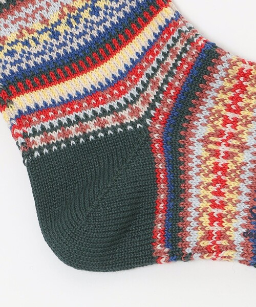 CHUP(チュプ)の「CHUP: LETHIA FAIR ISLE ARCHIVE フェアアイル ソックス(ソックス/靴下・メンズ・グリーン/グレー/ブラウン/ネイビー・ONE SIZE)」の6枚目の写真